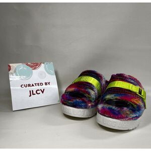 UGG Women's Fluffita Pixelate Flatform Sandals - White 8M